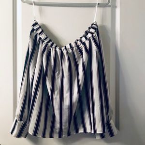 NWOT Striped Off The Shoulder Forever 21 Blouse